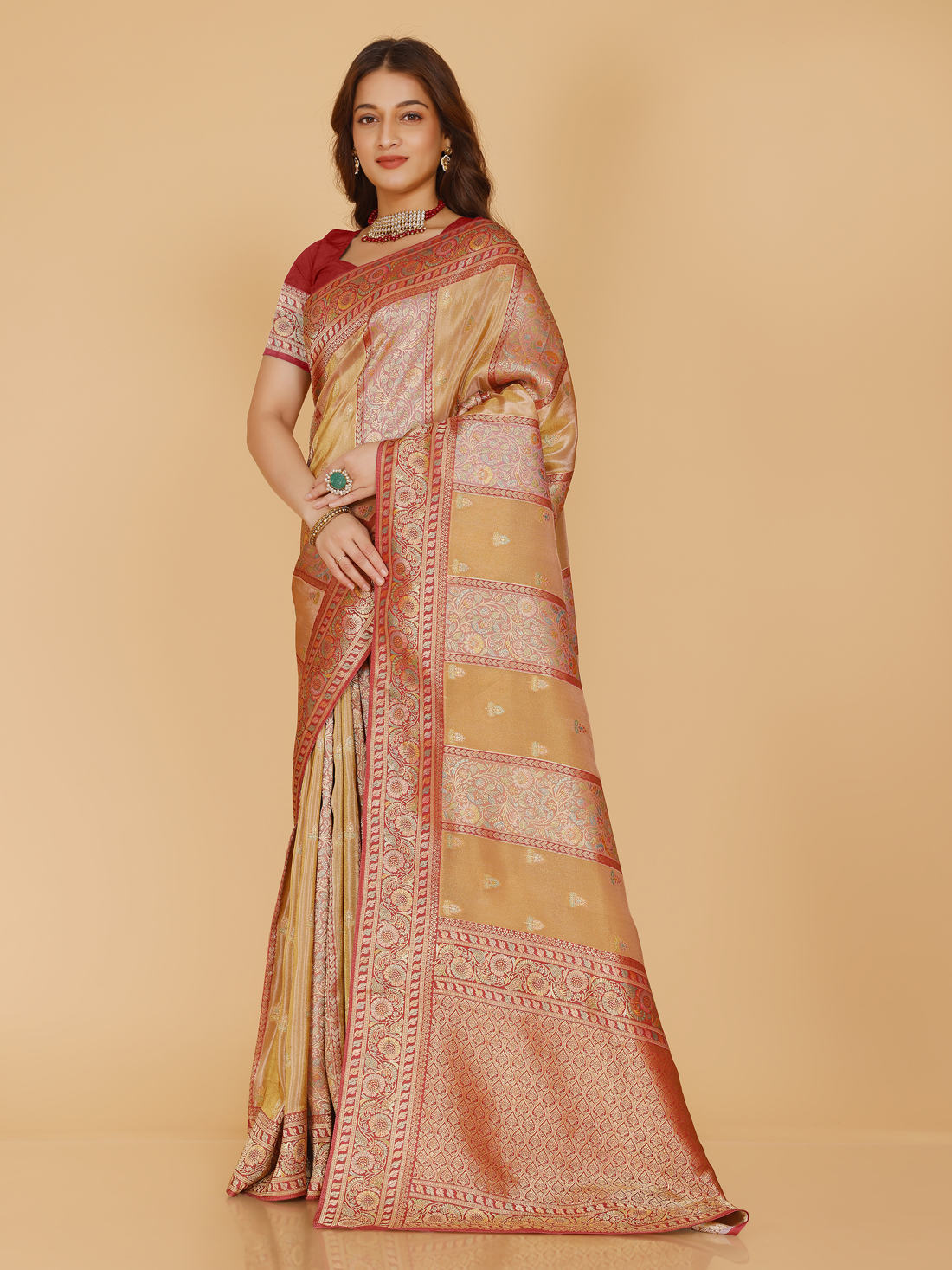 Dharmi Tissue Weaving Saree