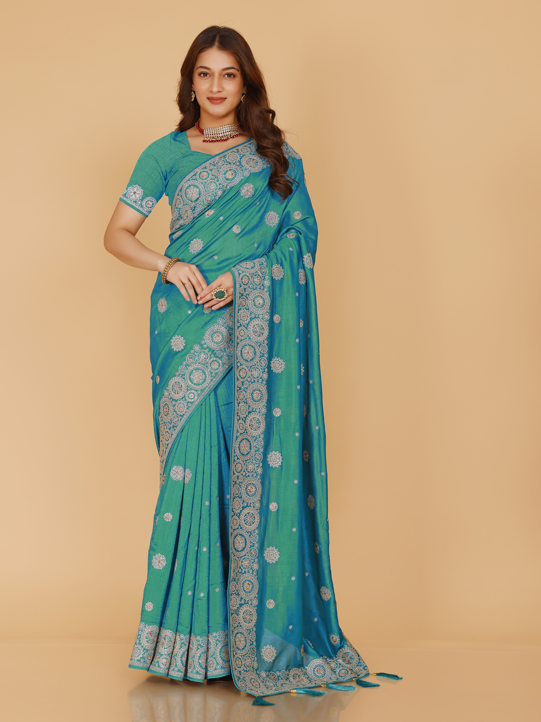 Kashmira Silk Embroidery Saree