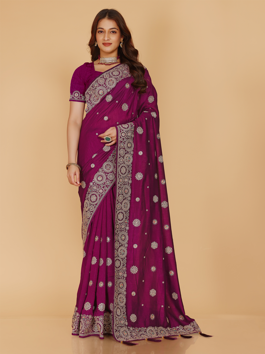 Kashmira Silk Embroidery Saree