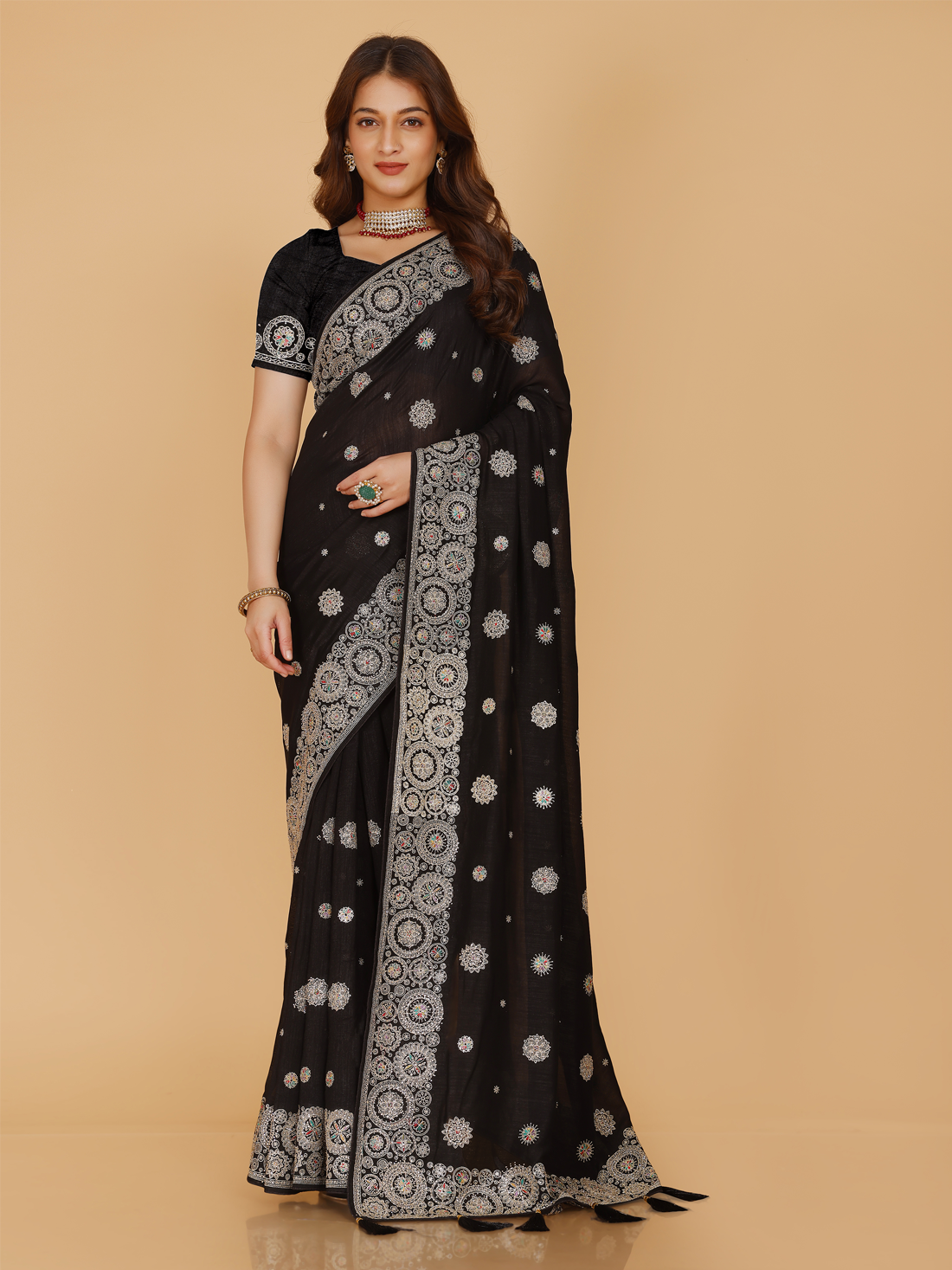 Kashmira Silk Embroidery Saree