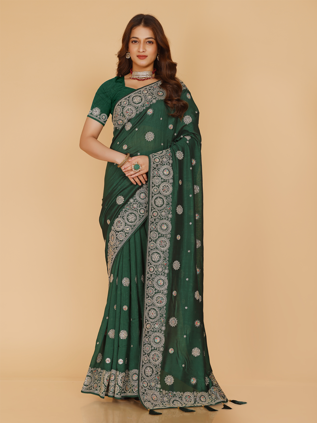 Kashmira Silk Embroidery Saree