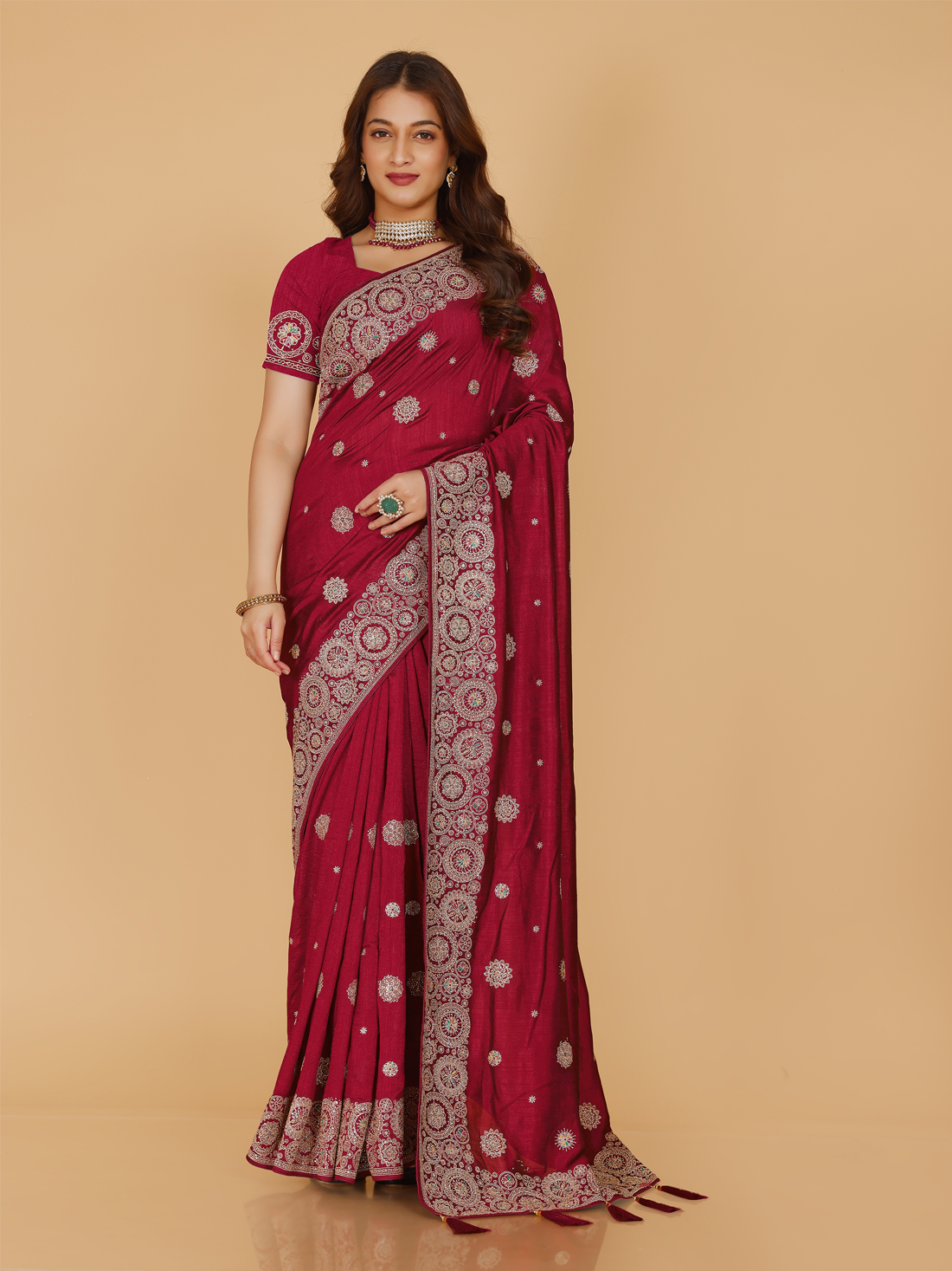 Kashmira Silk Embroidery Saree