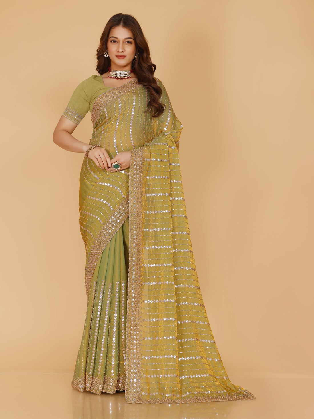 Vibha Silk Embroidery Saree