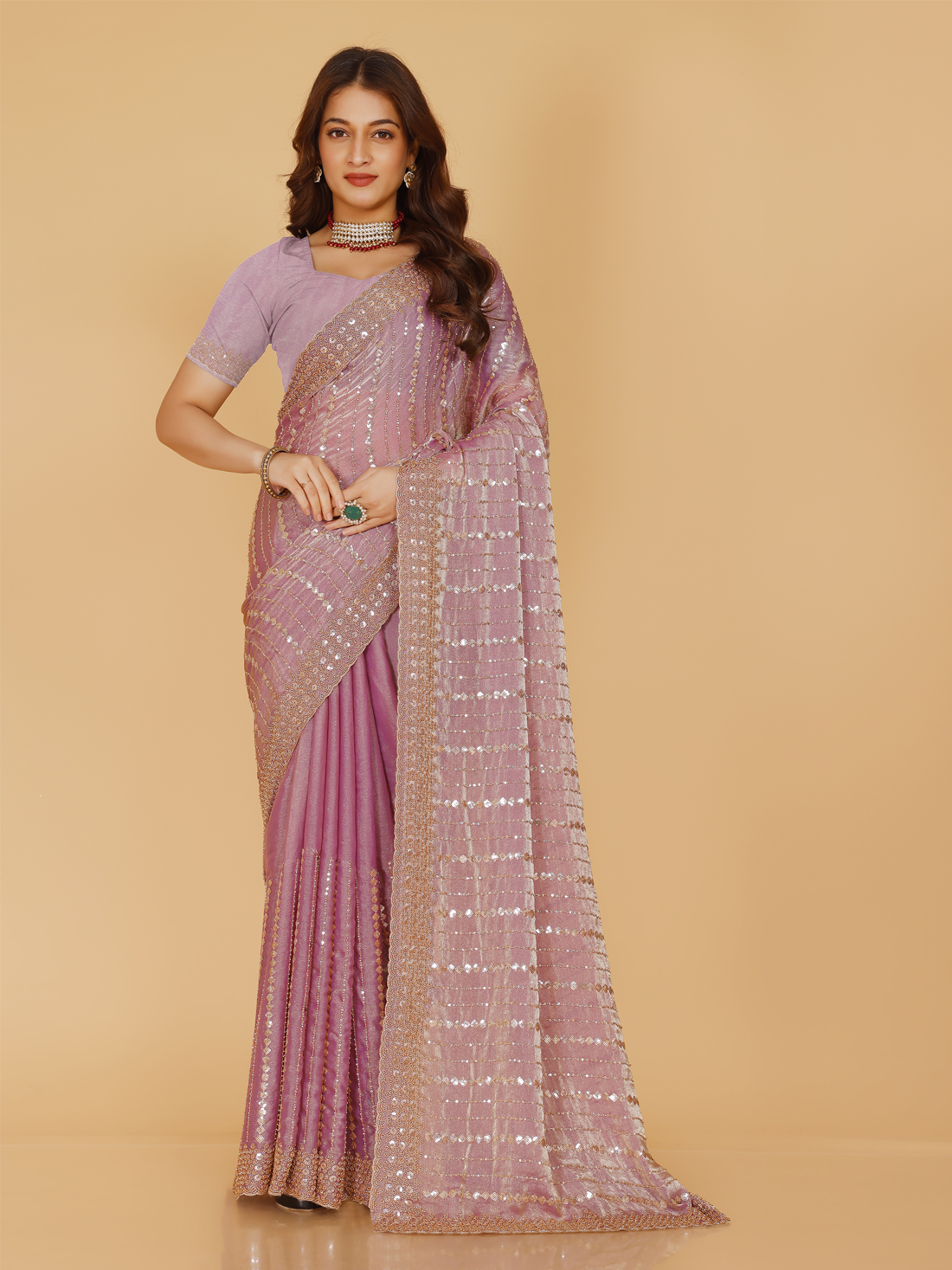 Vibha Silk Embroidery Saree