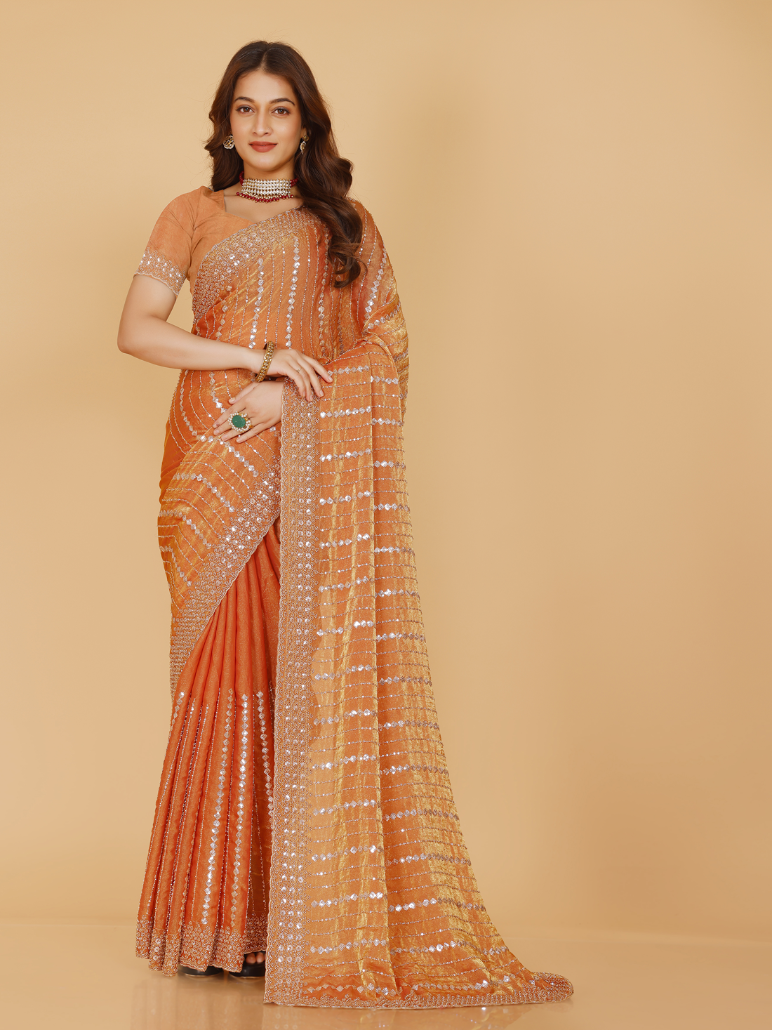 Vibha Silk Embroidery Saree