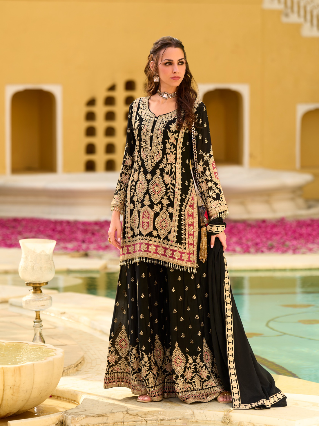 Zoya Silk Palazzo Suit