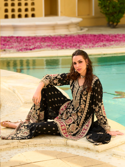Zoya Silk Palazzo Suit