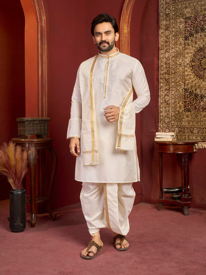 Mens Dhoti Suit With Dupatta