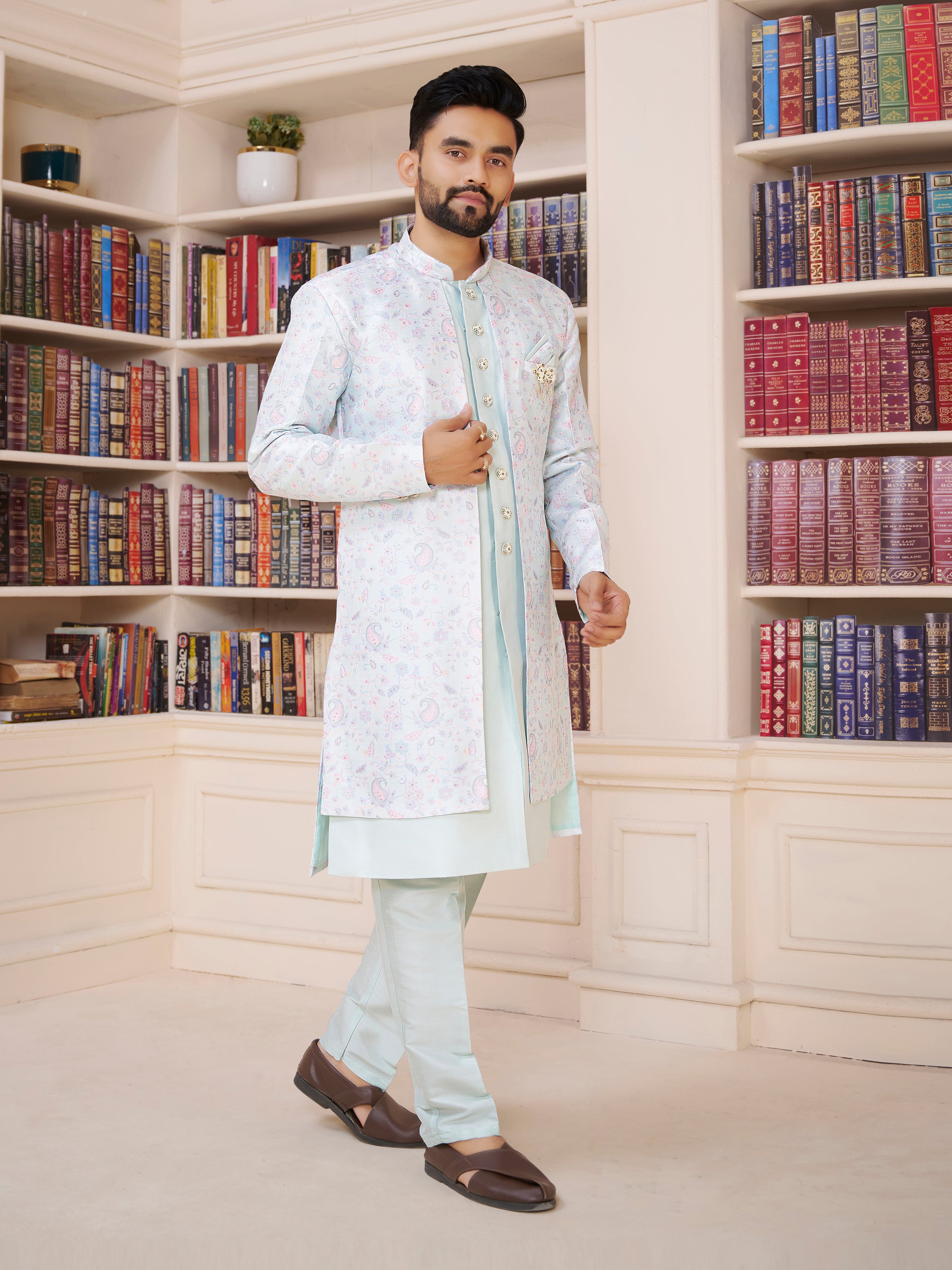 Mens Kurta Set With Jacket