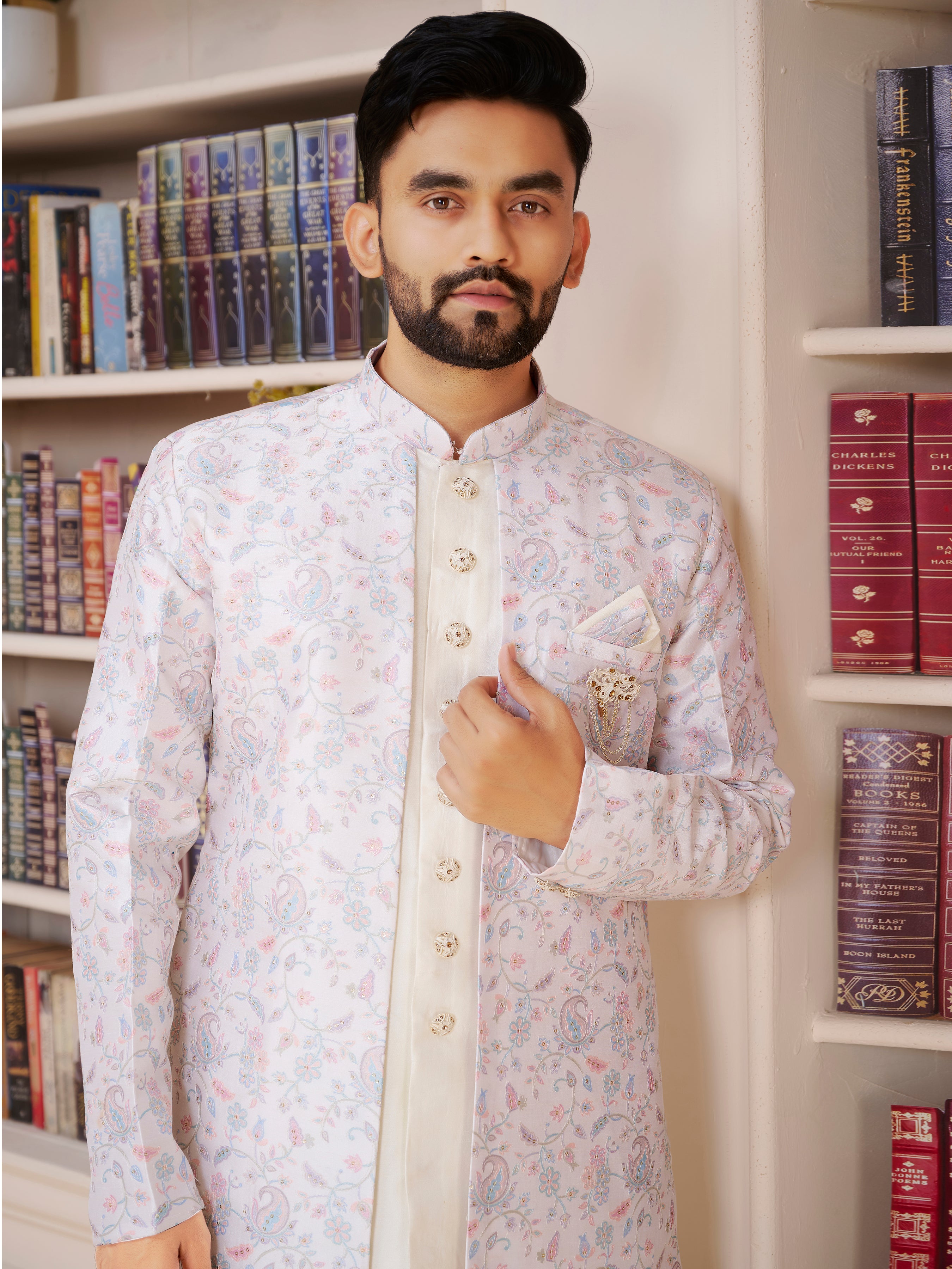 Mens Kurta Set With Jacket