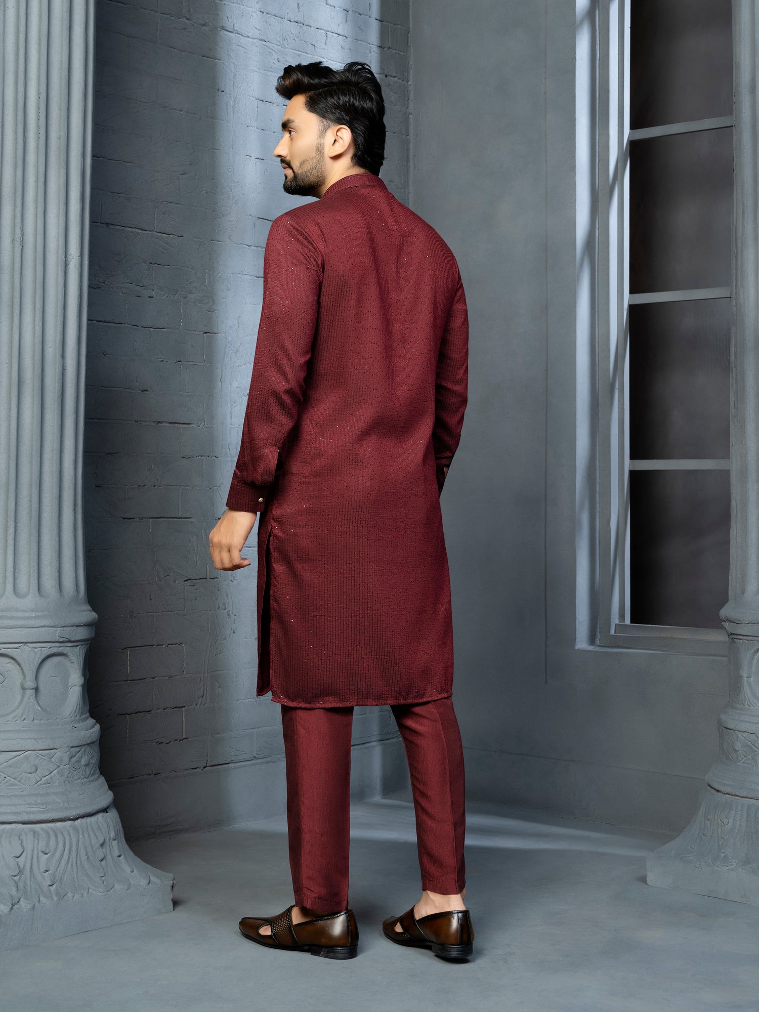 Mens Silk Kurta Set