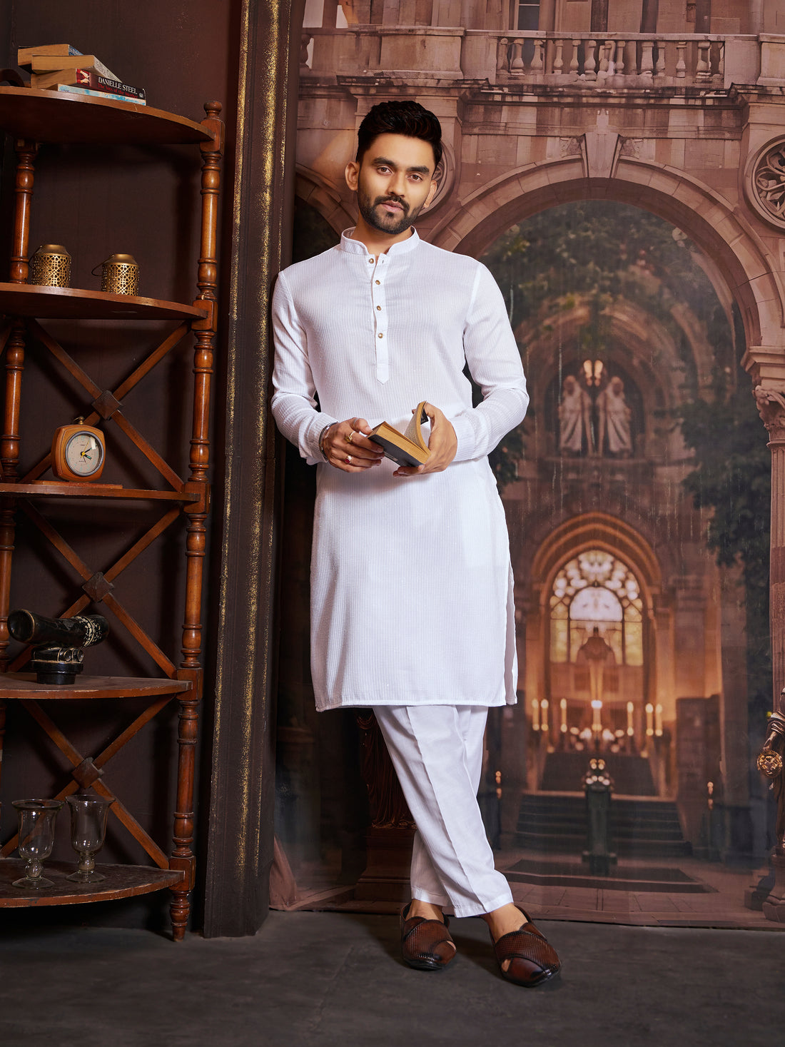 Mens Silk Kurta Set
