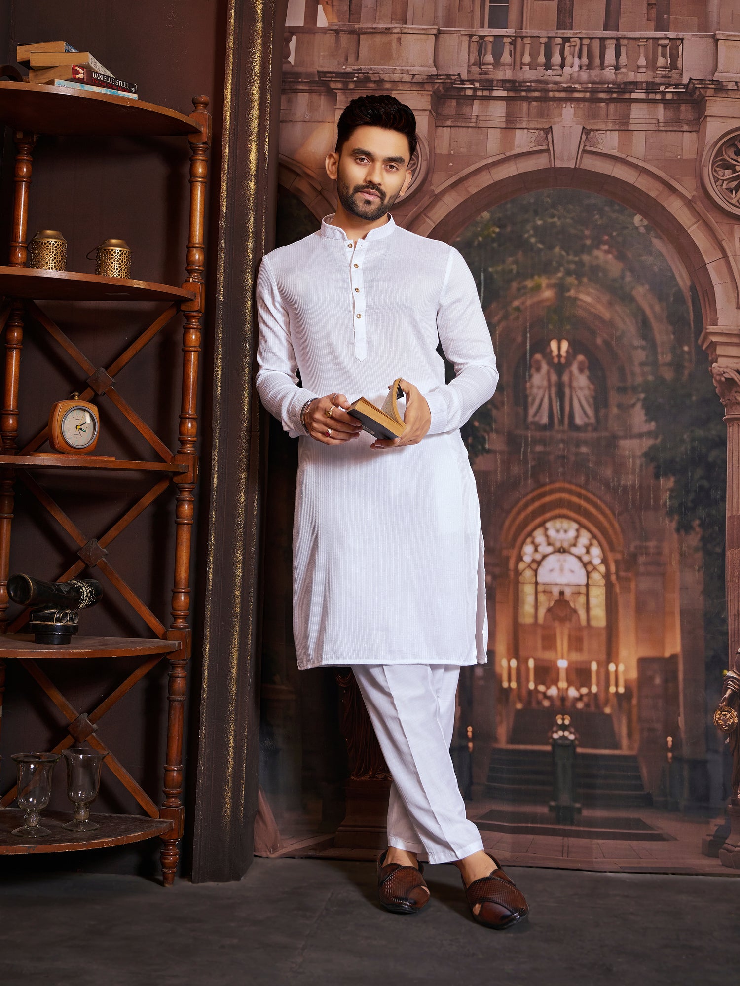 Mens Silk Kurta Set