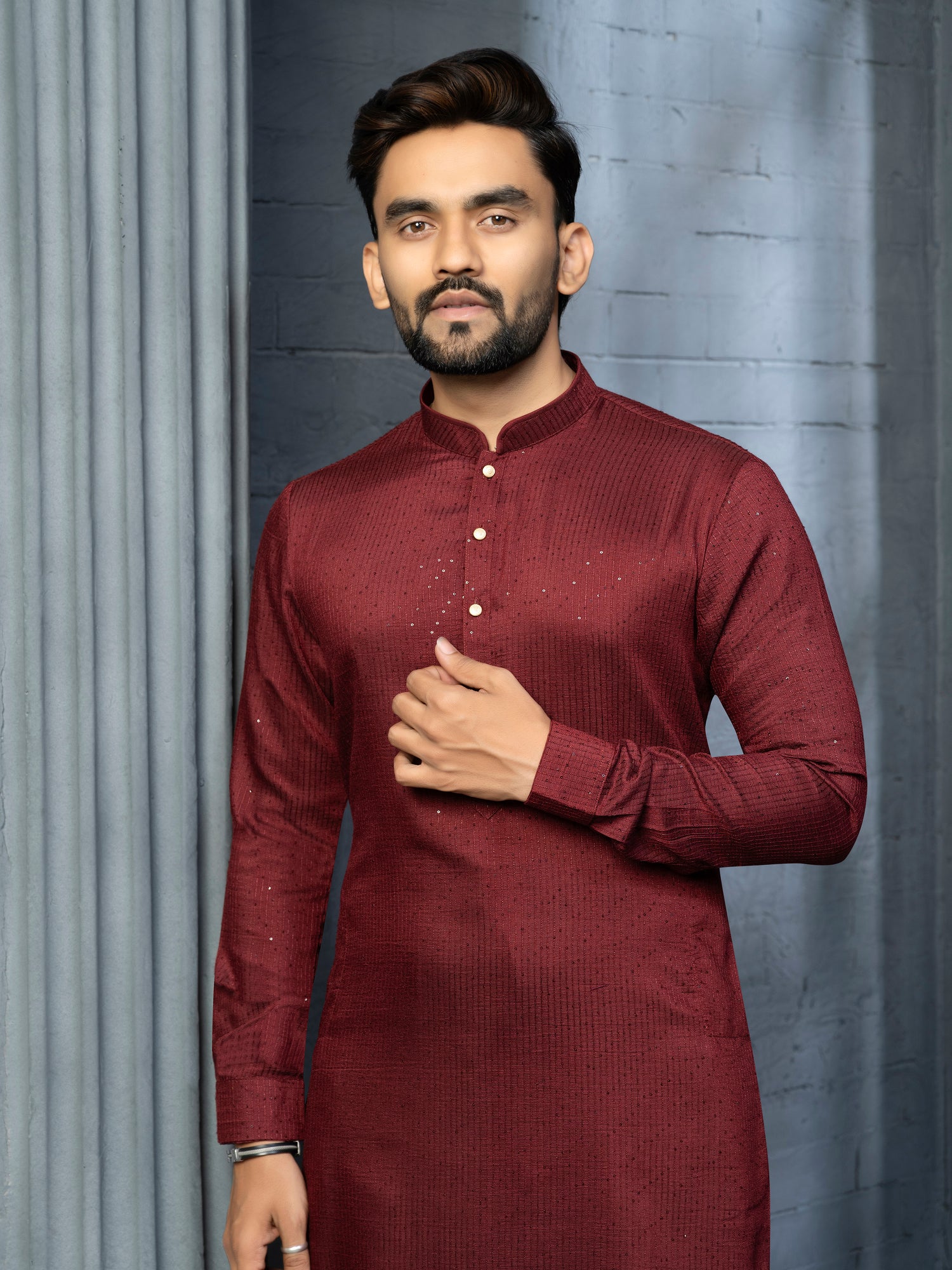 Mens Silk Kurta Set