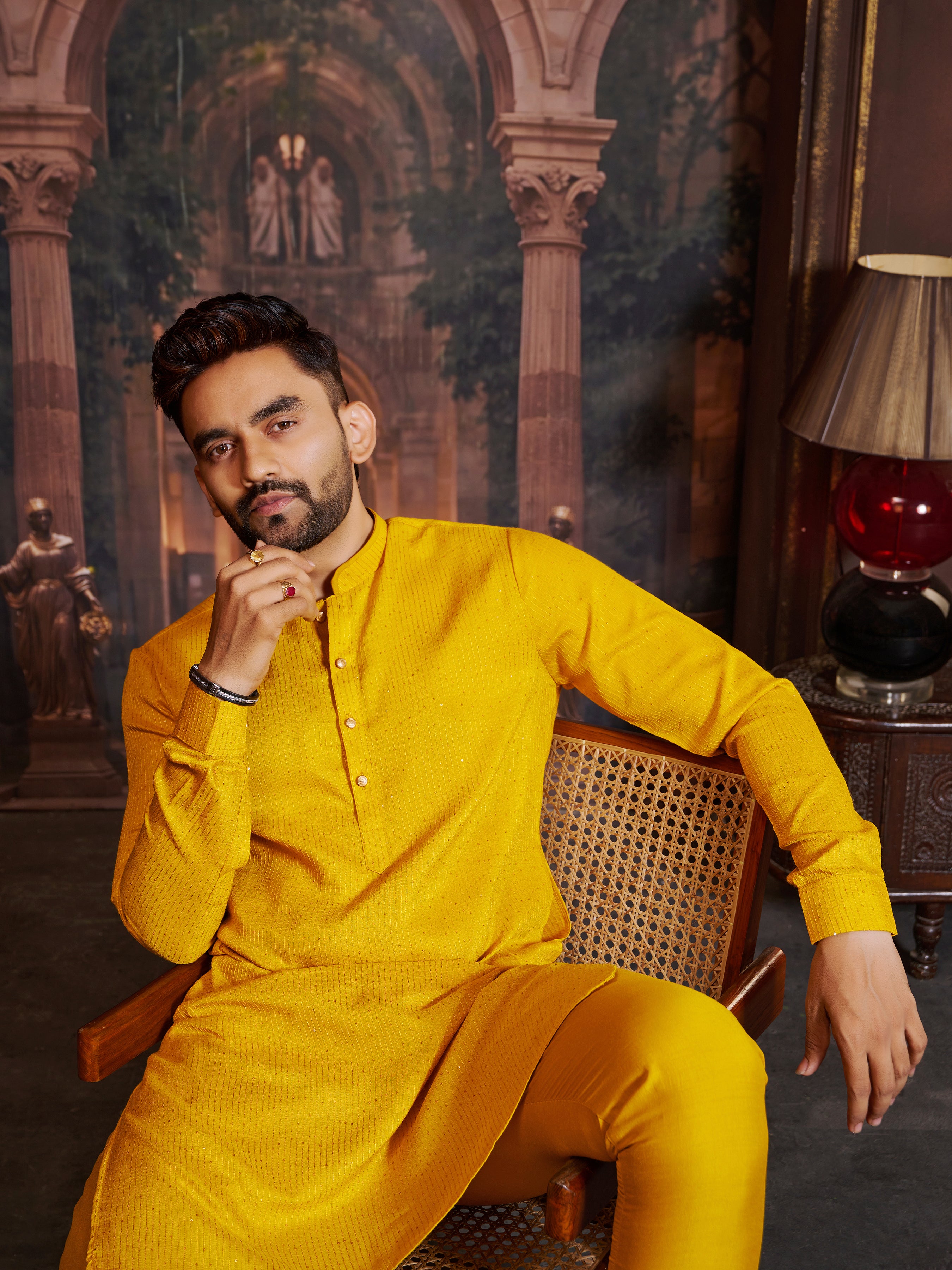 Mens Silk Kurta Set