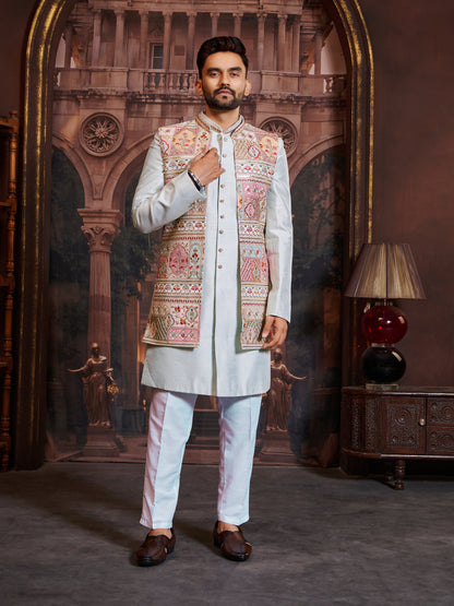 Mens Kurta Set With Jacket