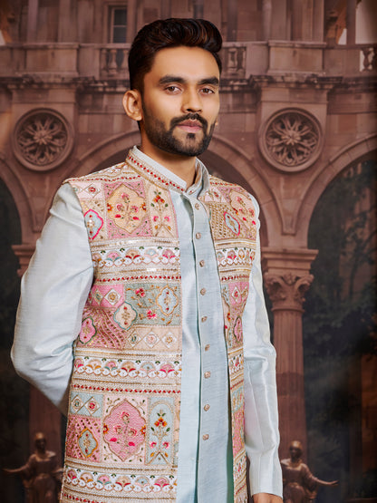 Mens Kurta Set With Jacket