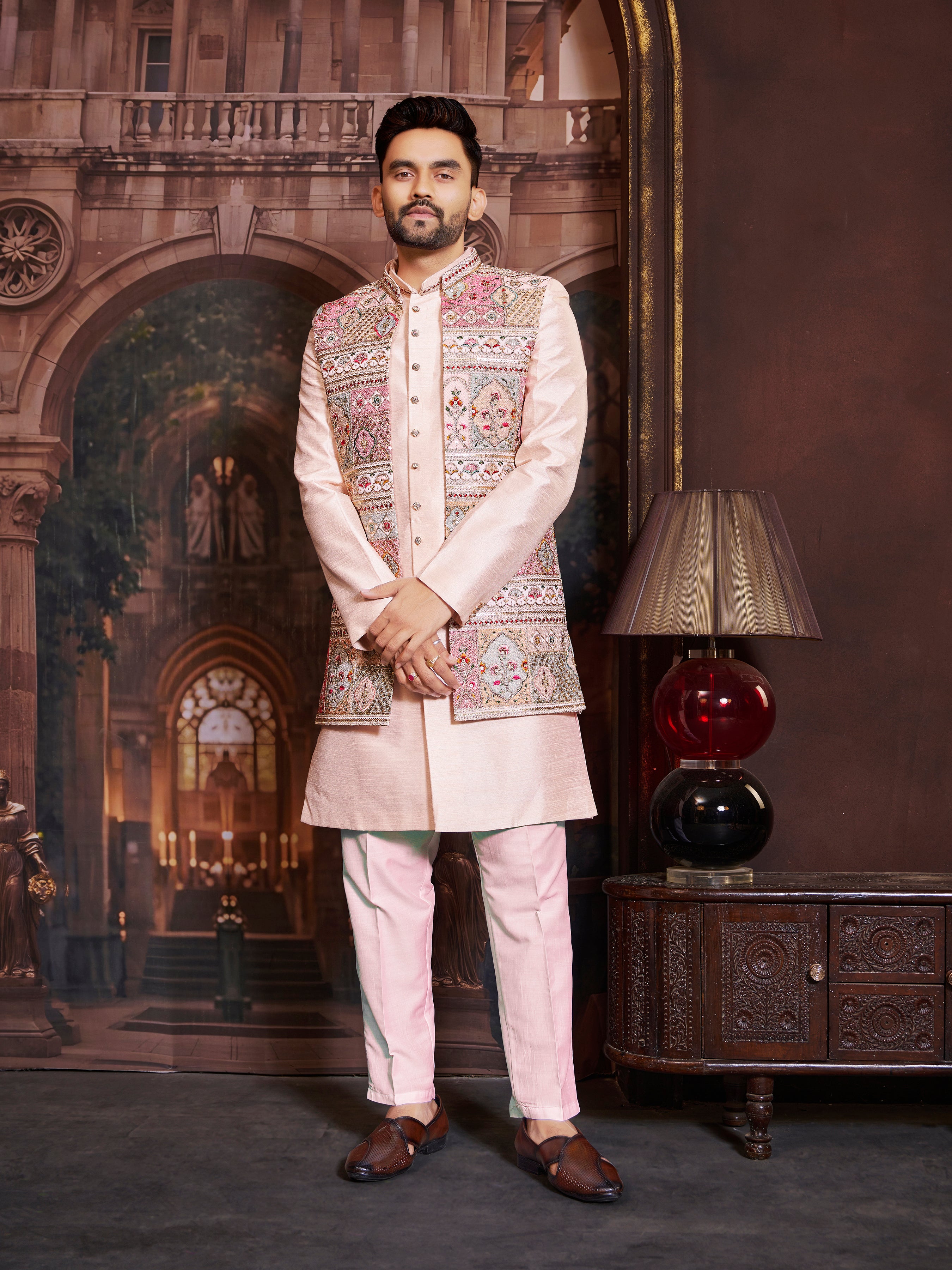 Mens Kurta Set With Jacket