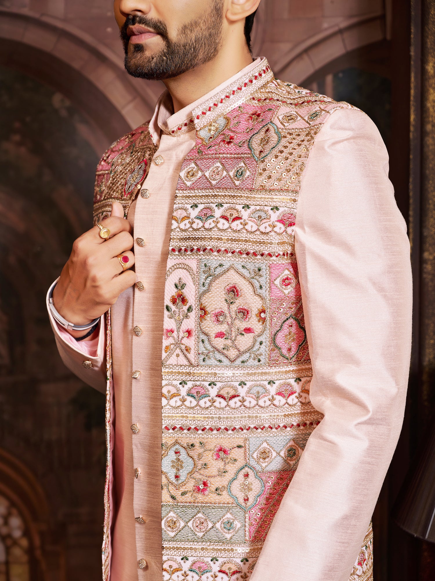 Mens Kurta Set With Jacket
