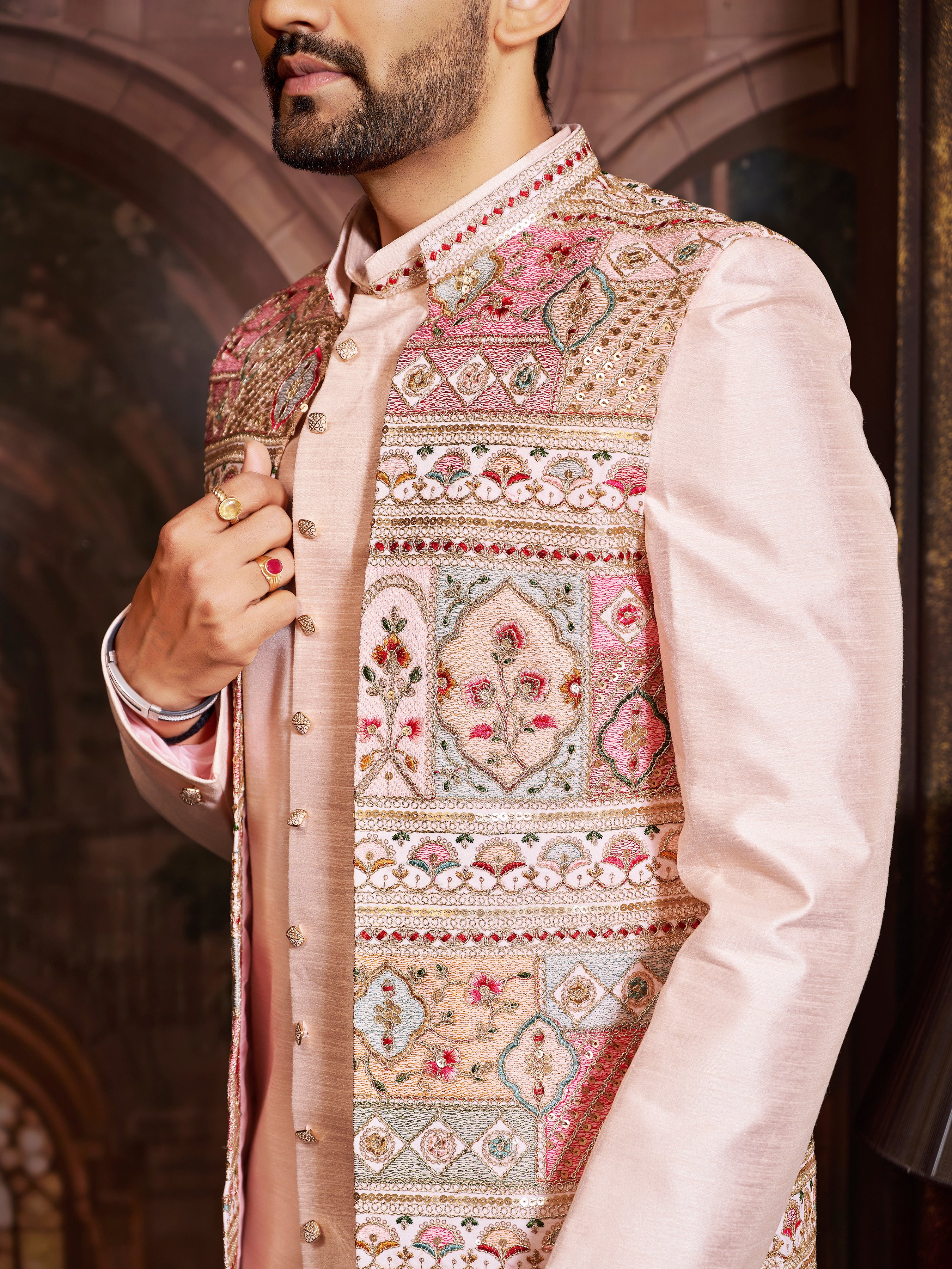 Mens Kurta Set With Jacket