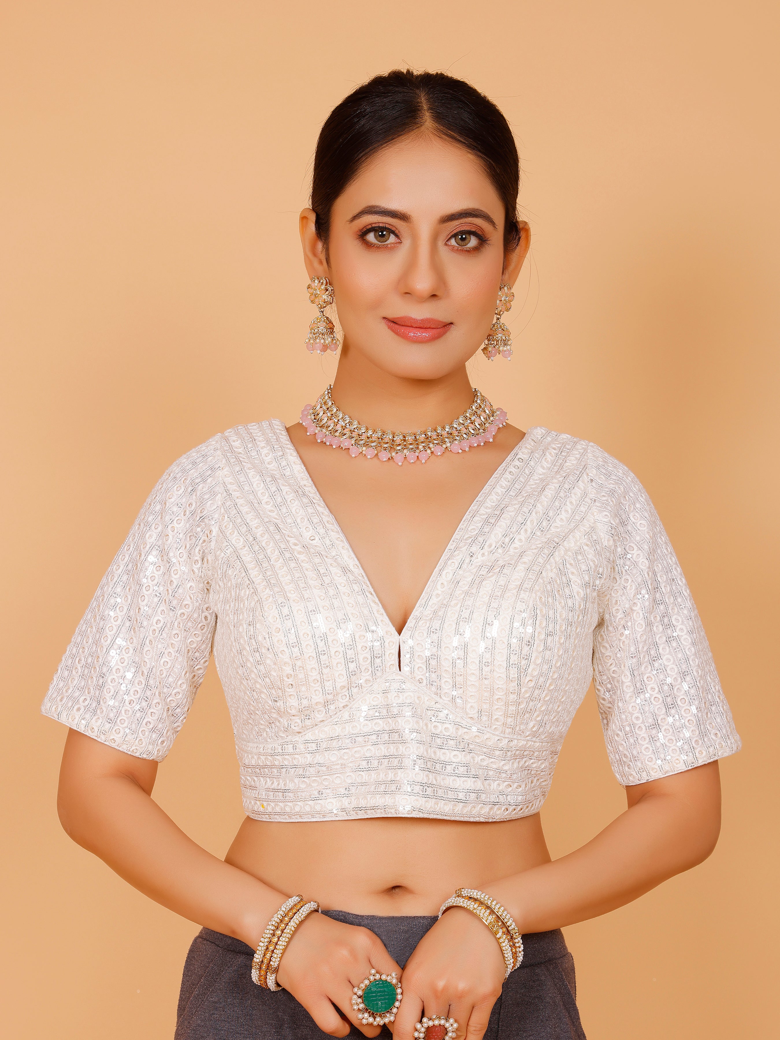 Ladies Nett Resham Work Blouse