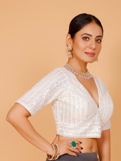 Ladies Nett Resham Work Blouse