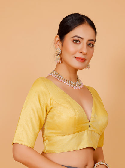 Ladies Silk Plain Blouse