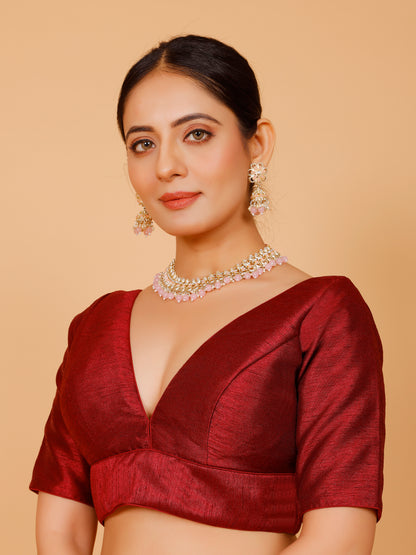 Ladies Silk Plain Blouse