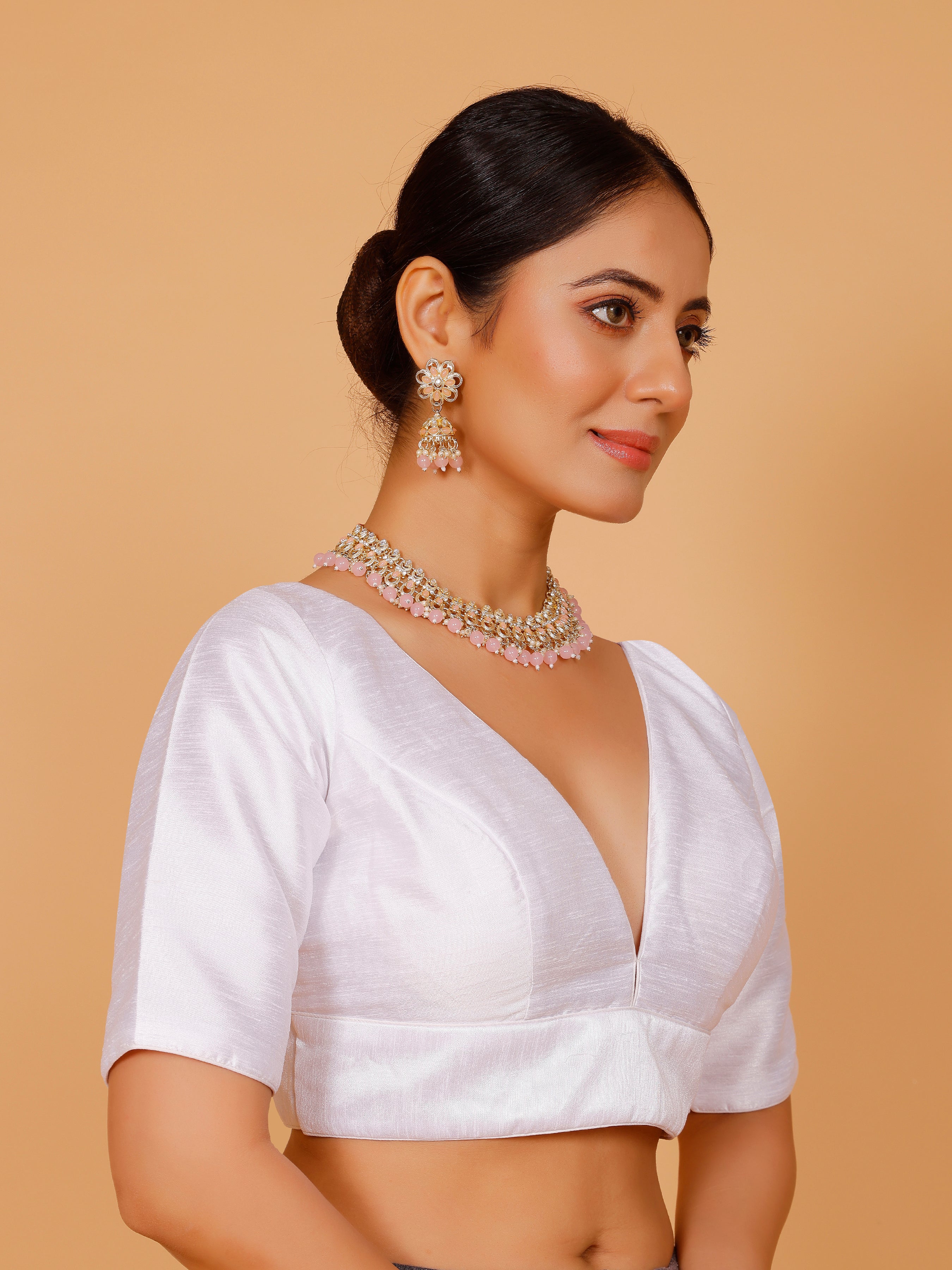 Ladies Silk Plain Blouse