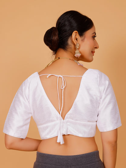 Ladies Silk Plain Blouse