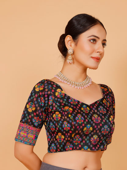 Ladies Silk Printed Blouse