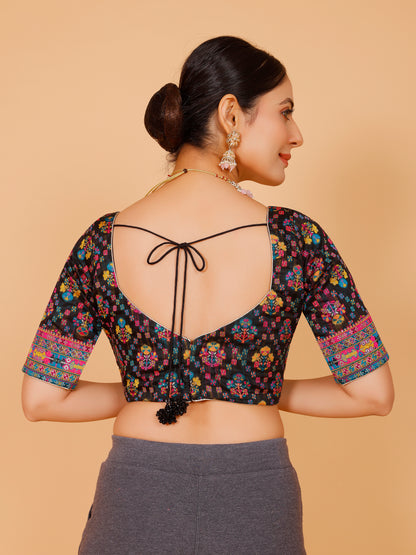 Ladies Silk Printed Blouse
