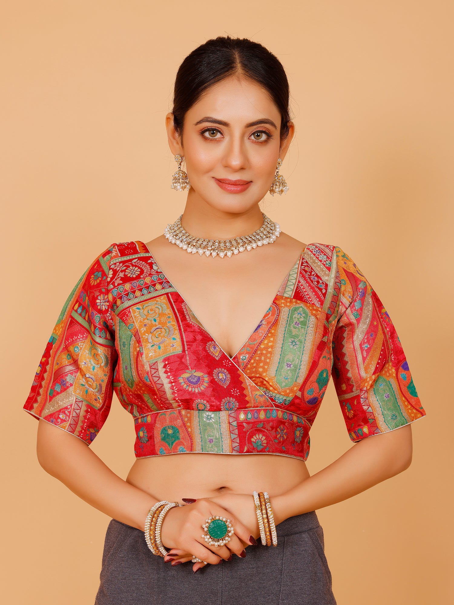 Silk Printed Blouse