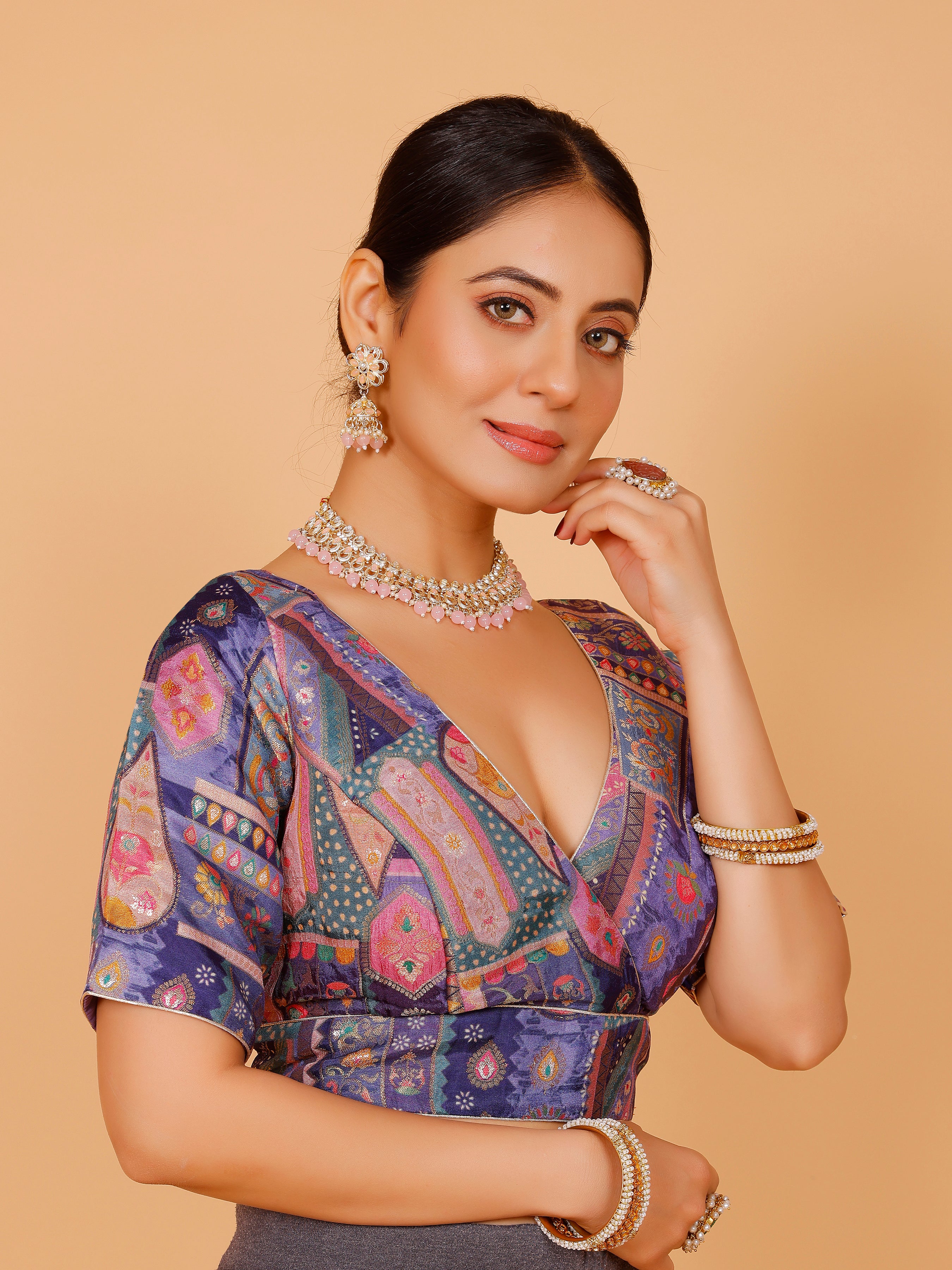 Silk Printed Blouse