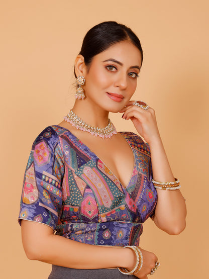 Silk Printed Blouse