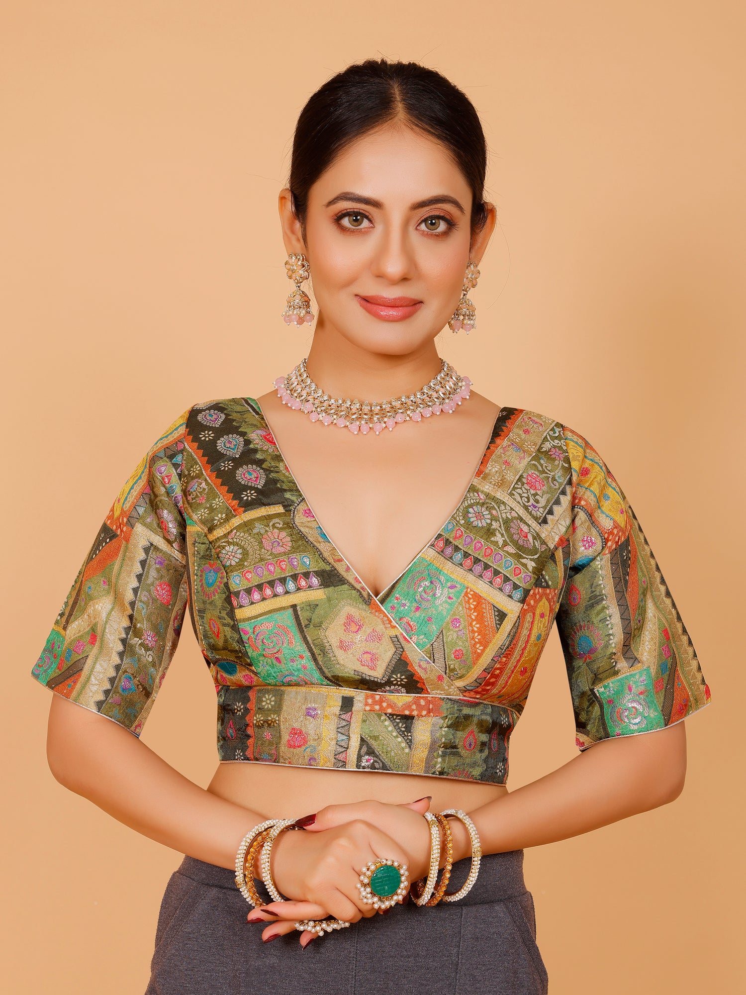 Silk Printed Blouse