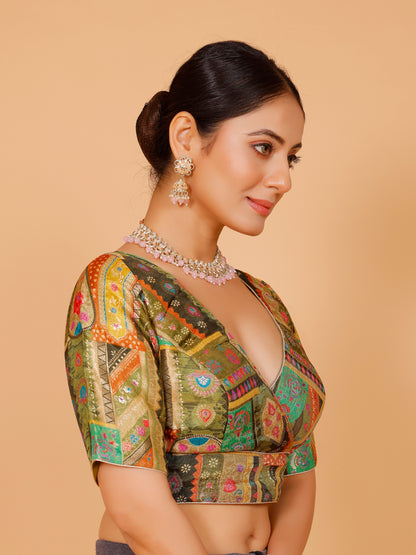 Silk Printed Blouse