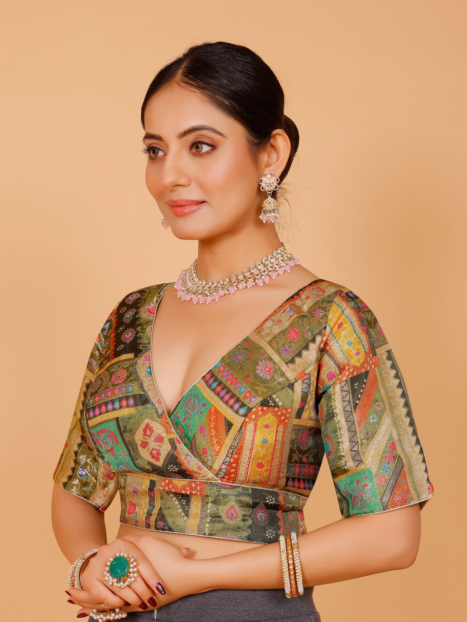 Silk Printed Blouse