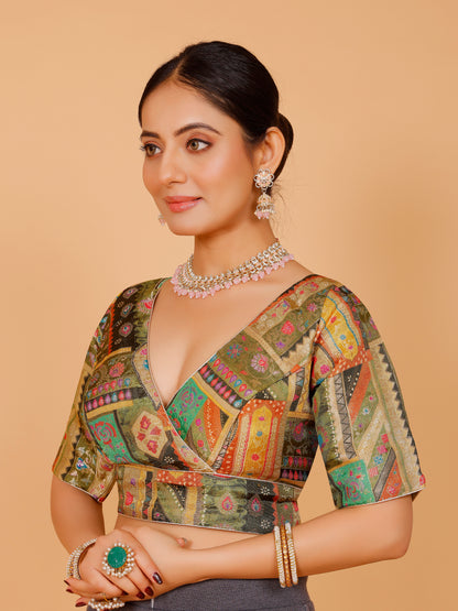 Silk Printed Blouse