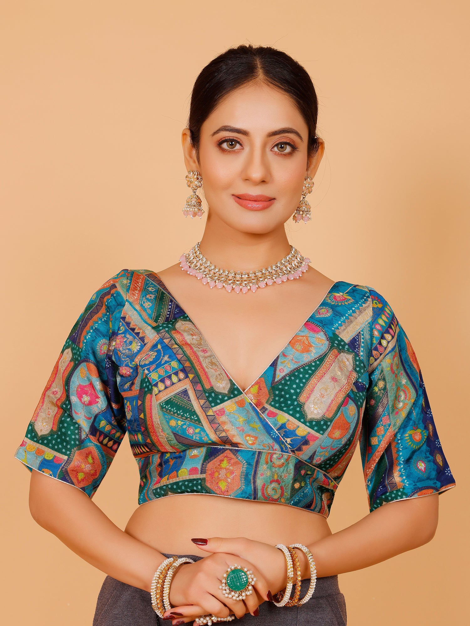 Silk Printed Blouse