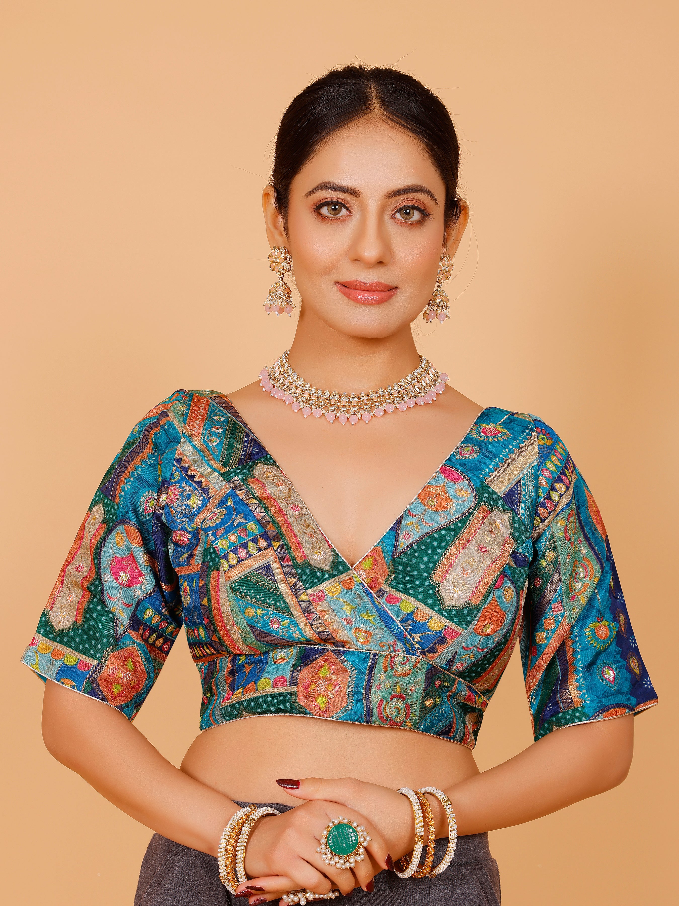 Silk Printed Blouse