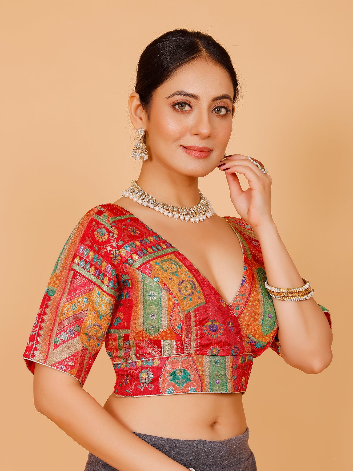 Silk Printed Blouse