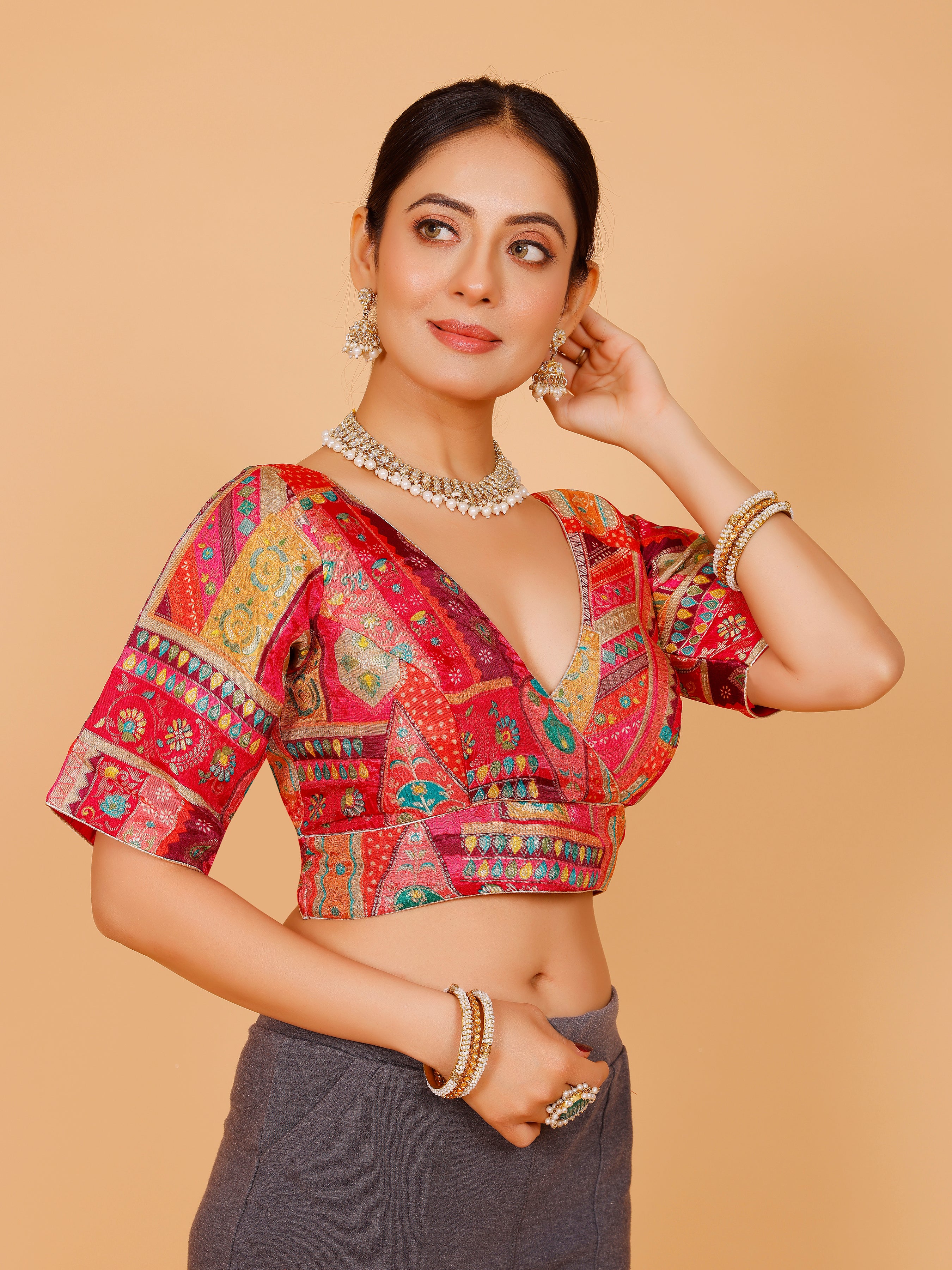 Silk Printed Blouse
