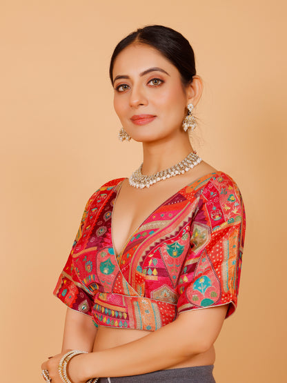 Silk Printed Blouse