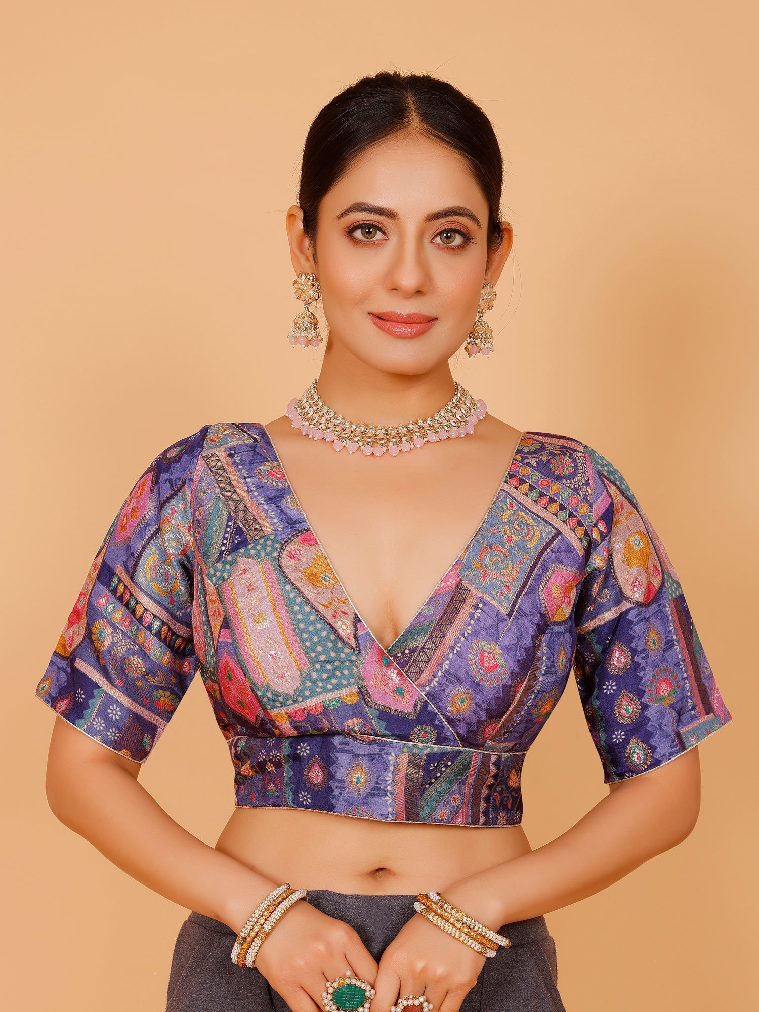 Silk Printed Blouse