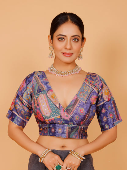 Silk Printed Blouse