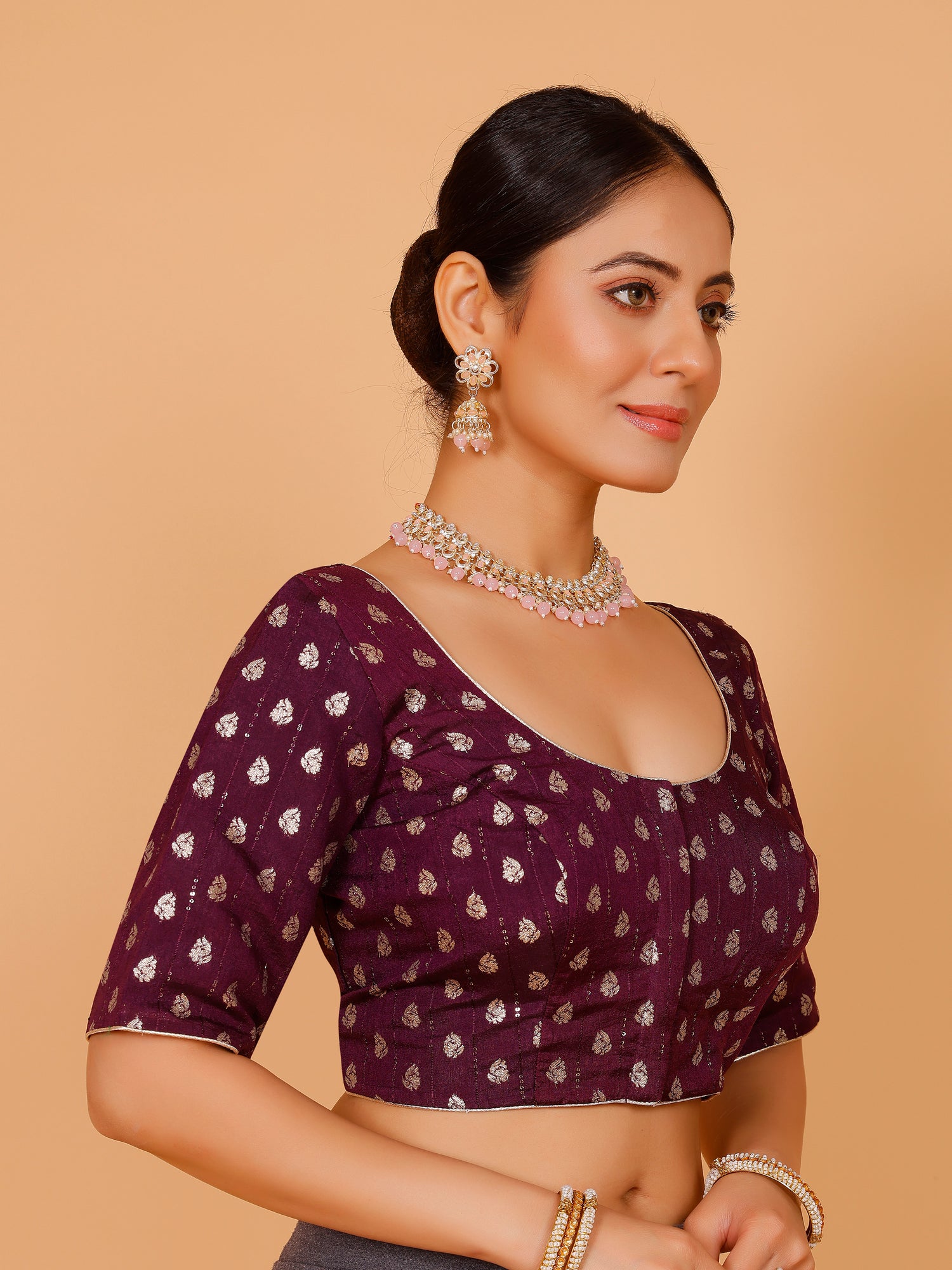 Ladies Silk Zari Work Blouse