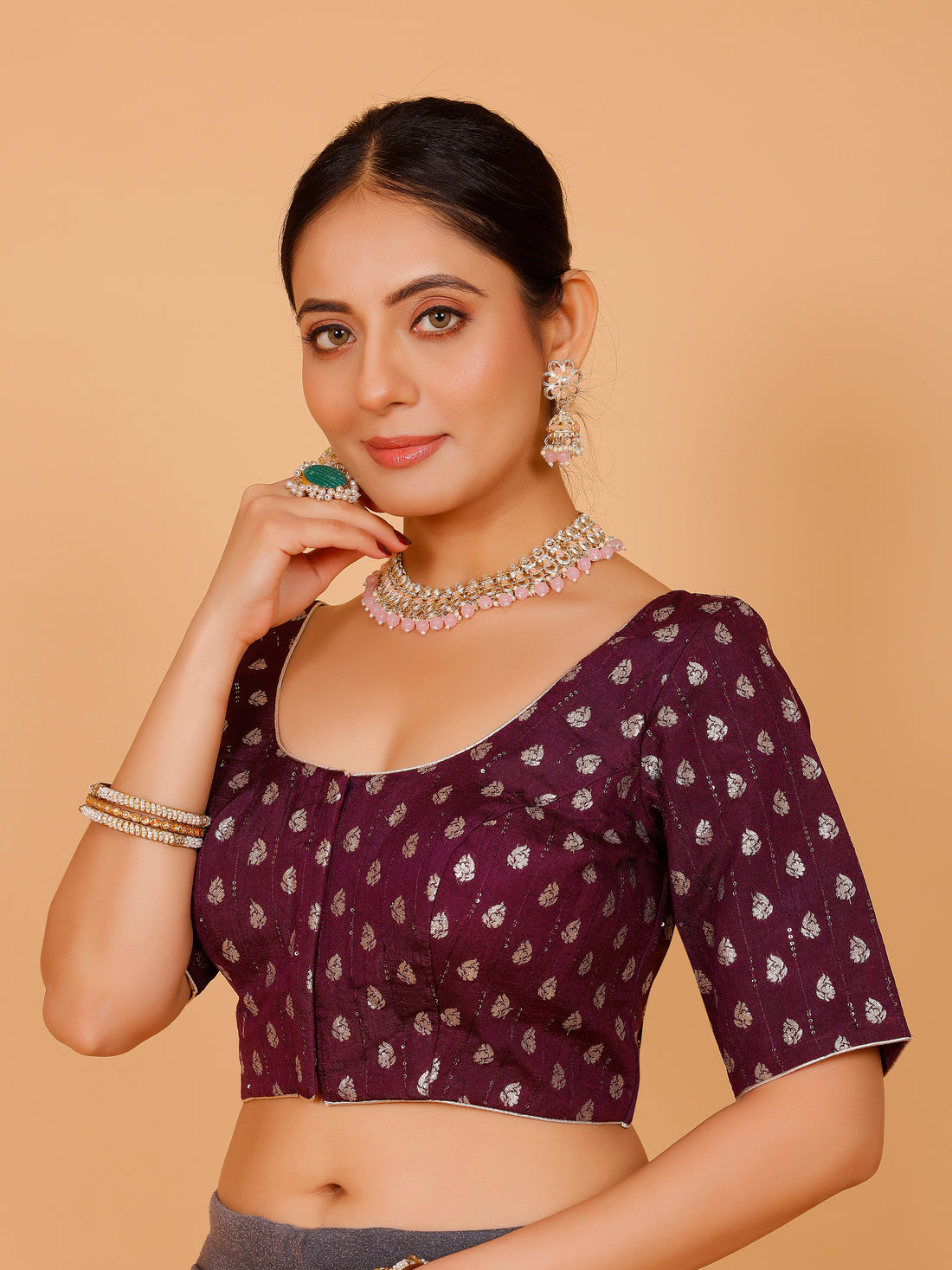 Ladies Silk Zari Work Blouse