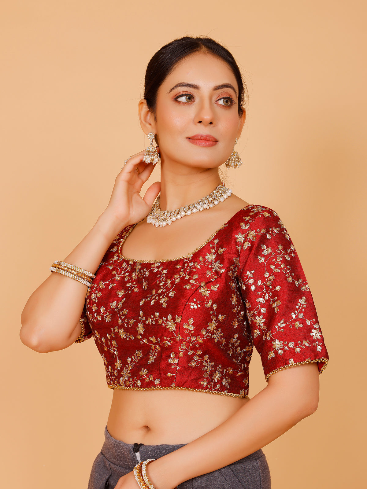 Silk Zari Work Blouse