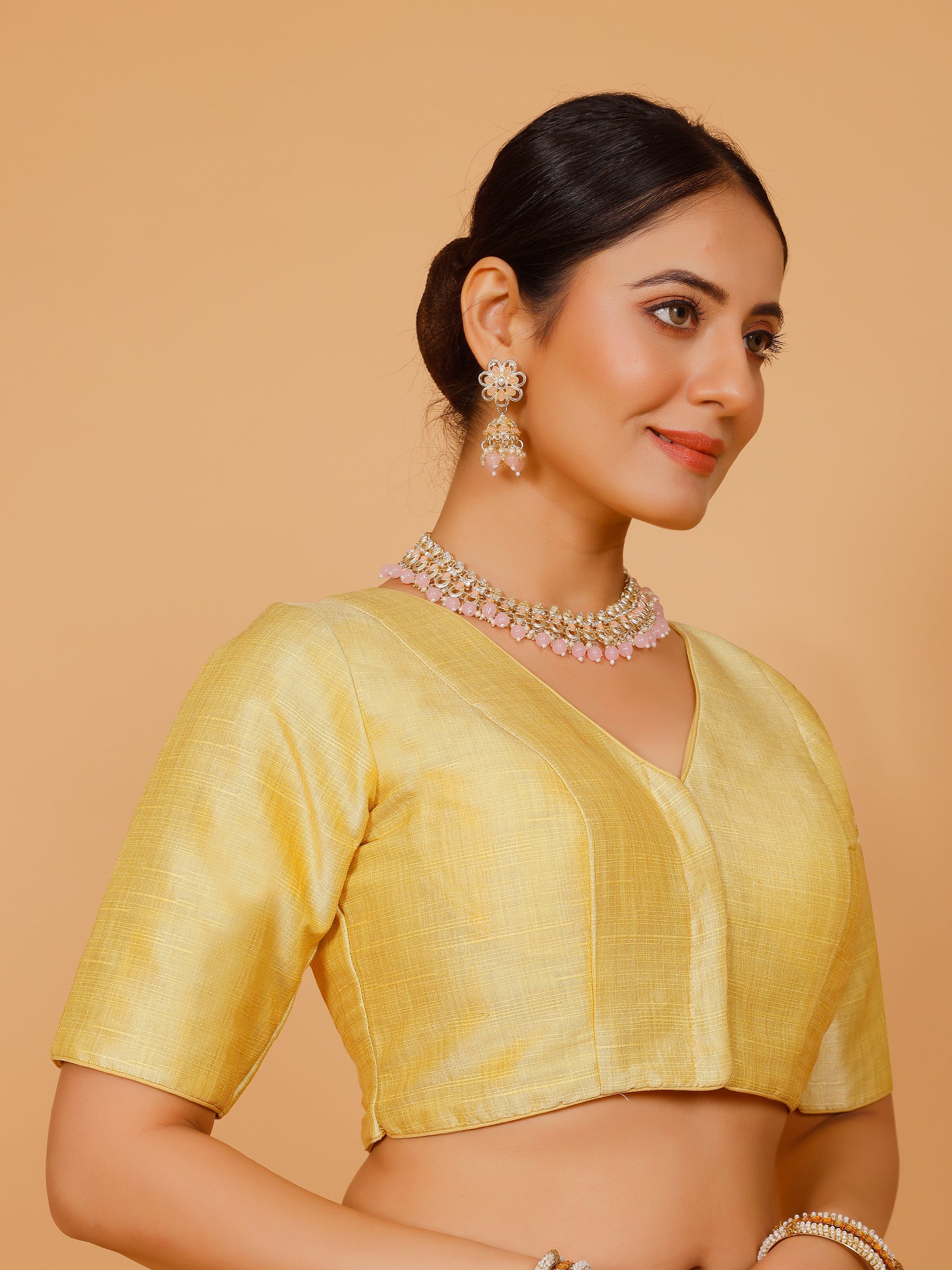 Ladies Silk Plain Blouse